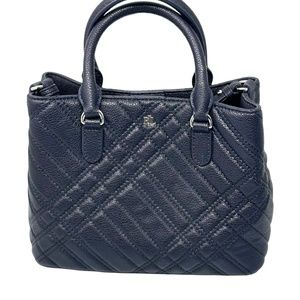 Ralph Lauren Mini Marcy Ii Quilted Leather Navy Satchel NEW NWT